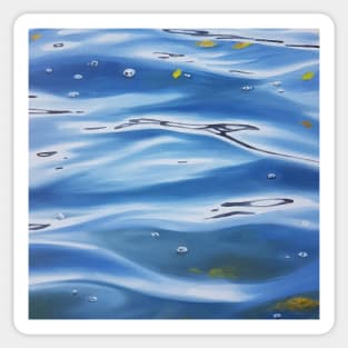 Distribution - lake water painting with leaves Sticker